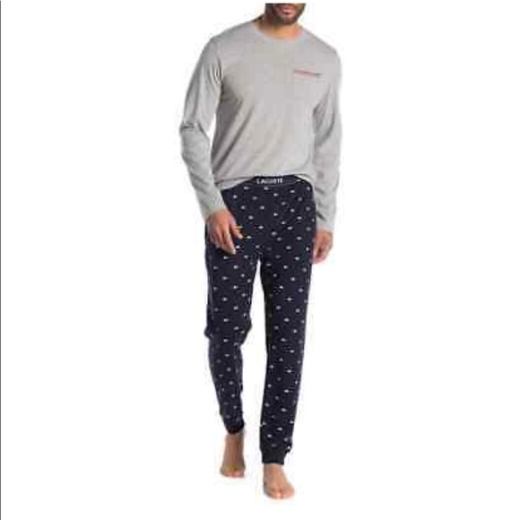Lacoste Other - LaCoste mens long sleeve Shirt & Lounge pants XL